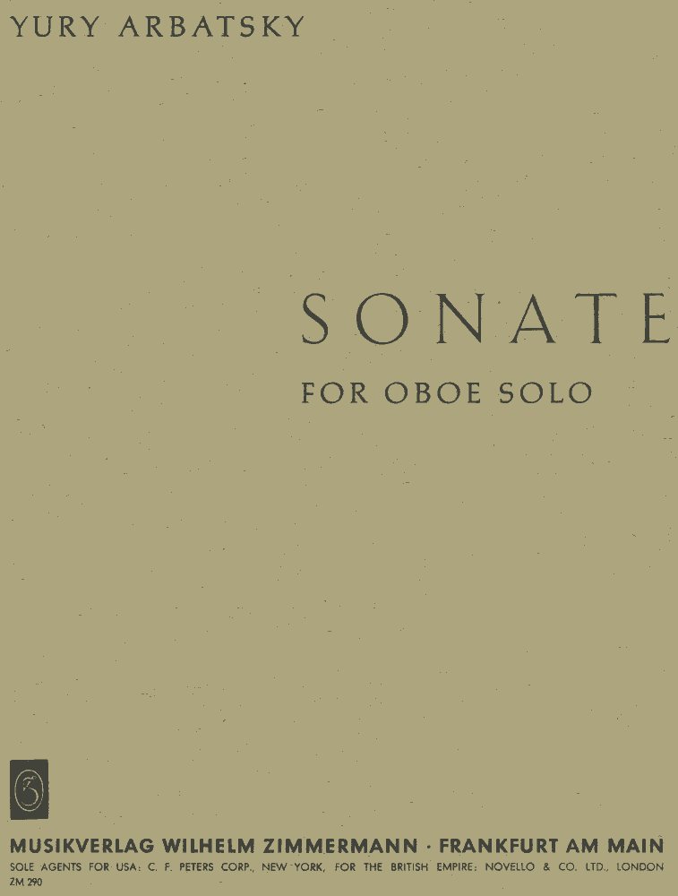 Y. Arbatsky: Sonate fr Oboe Solo<br>