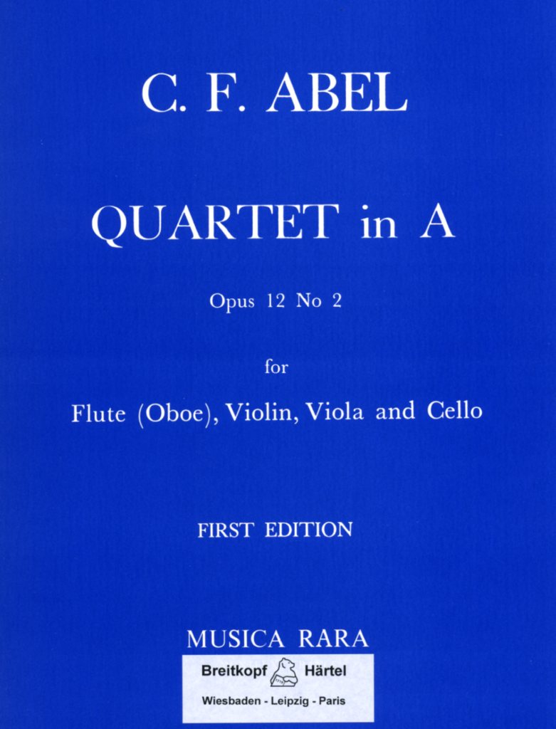 C.F. Abel(1723-87): Quartett op. 12/2<br>A-Dur fr Oboe, Vl, Va + Vc.