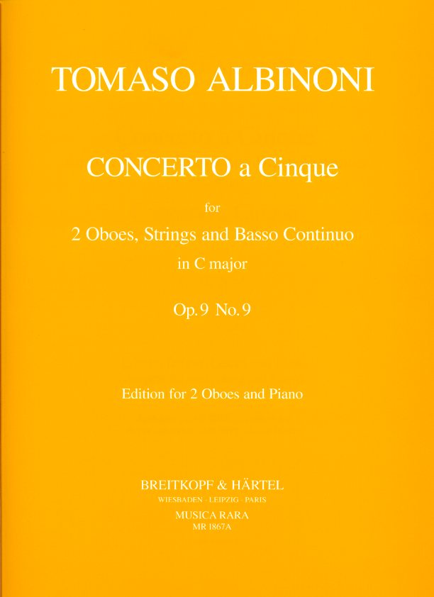 T. Albinoni: Konzert C-Dur op 9/9<br>fr 2 Oboen + Orch - KA
