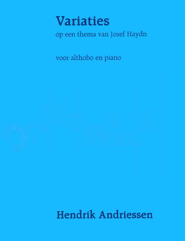H. Andriessen(*1892): Variationen ber<br>ein Thema v. Haydn -Engl. Horn + Klavier