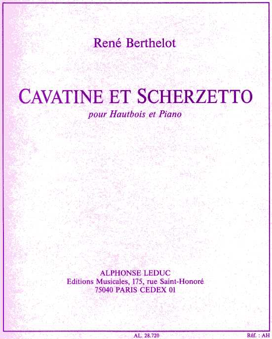 R. Berthelot: Cavatine et Scherzetto<br>fr Oboe + Klavier