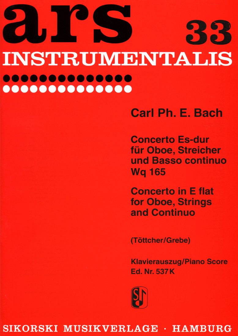 C.Ph.E. Bach: Konzert Es-Dur<br>Oboe + Orch. - KA