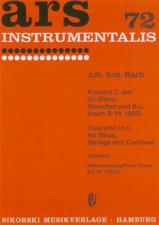 J.S. Bach: Konzert  C-Dur BWV 1055<br>fr Oboe, Streicher + BC - KA