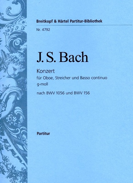 J.S. Bach: Konzert g-moll fr Oboe +<br>Orchester - BWV 1056 - Partitur