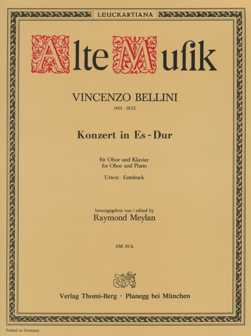V. Bellini: Concerto Es-Dur fr Oboe<br>+ Orch. - KA / Leuckart