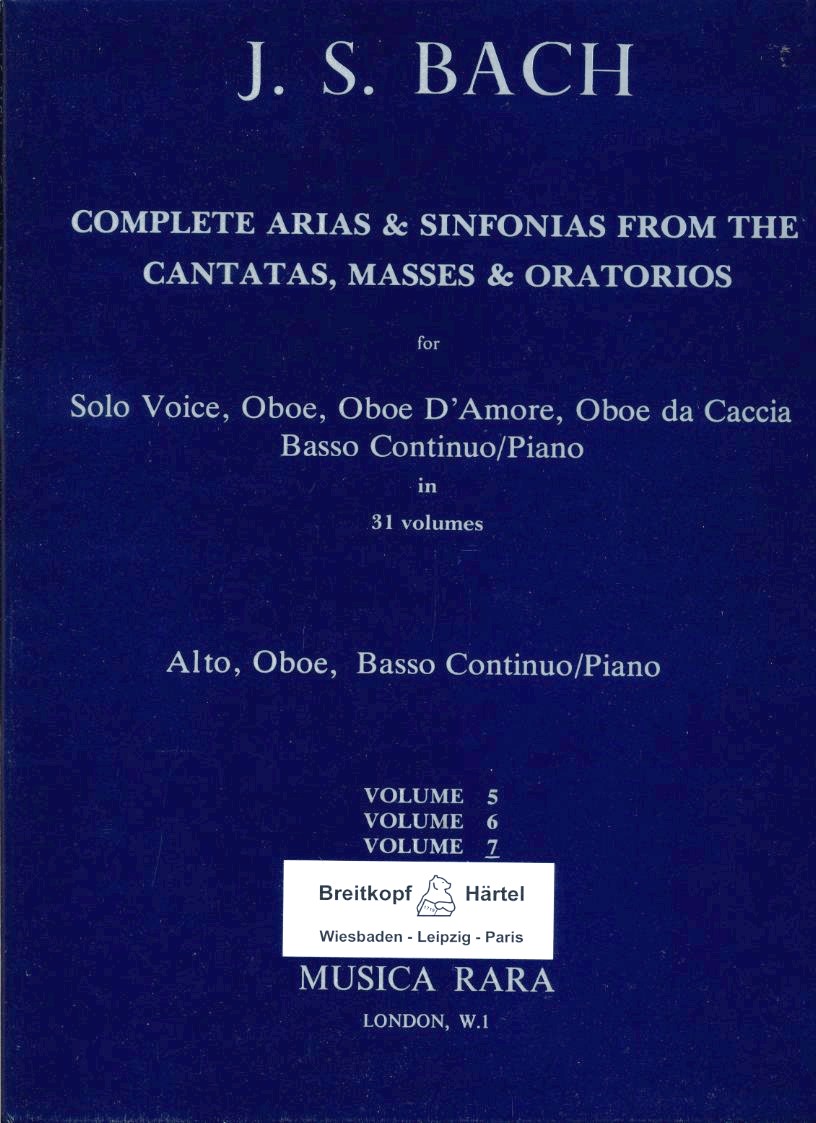 J.S. Bach: Kompl. Arien + Sinfonien<br>fr Alt, Oboe + BC - Band 7