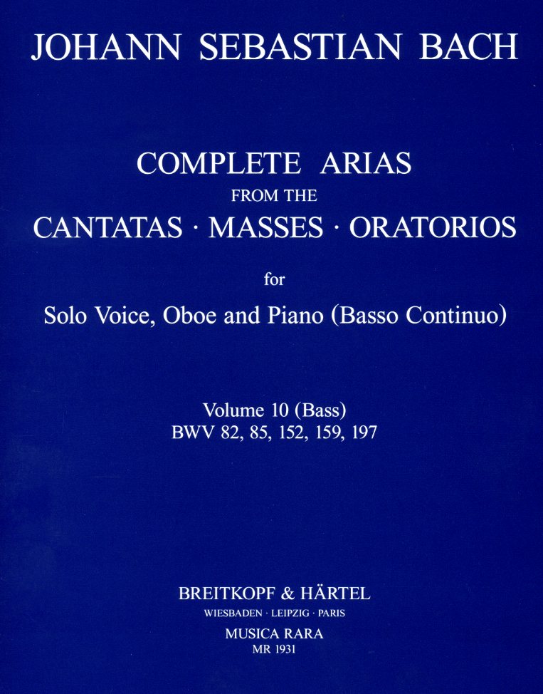 J.S. Bach: Kompl. Arien + Sinfonien<br>fr Ba, Oboe + BC - Band 10