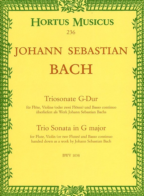 J.S. Bach: Triosonate G-Dur BWV 1038<br>Flte(Oboe), Violine(Oboe)+BC /HM 236
