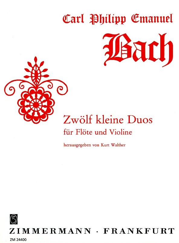 C.P.E. Bach: 12 kleine Duos<br>fr 2 Oboen (Flten/Violine)