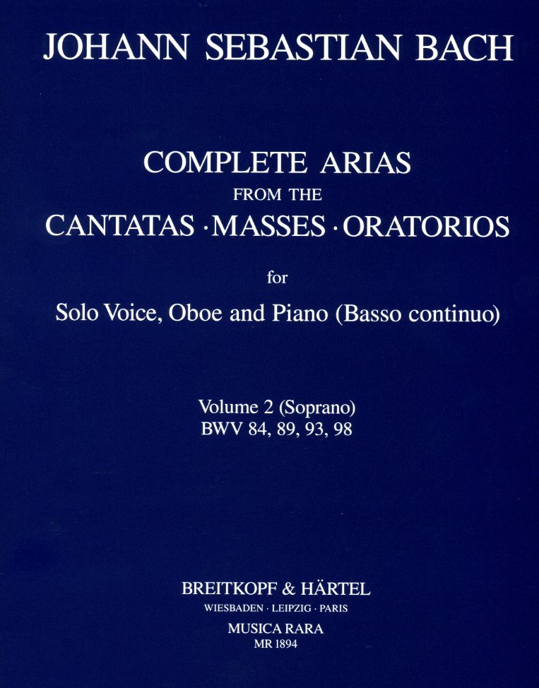 J.S. Bach: Kompl. Arien + Sinfonien<br>fr Sopran, Oboe + BC - Band 2