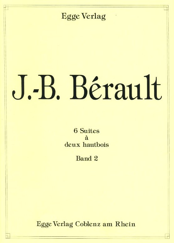 J.B. Brault: 6 Suites  2 Hautbois<br>Band II