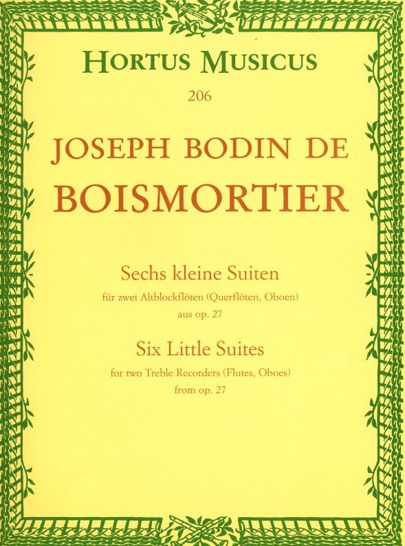 J.B. Boismortier: 6 kleine Suiten aus<br>op.27.2 fr 2 Oboen (Blockflten)