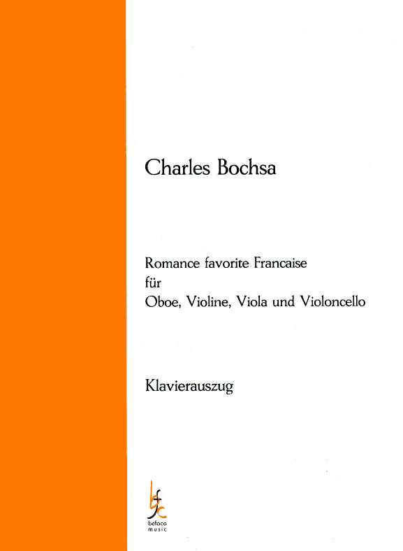 Ch. Bochsa(?-1821): &acute;Romance favorite<br>Francaise&acute; - fr Oboe + Streichtrio - KA