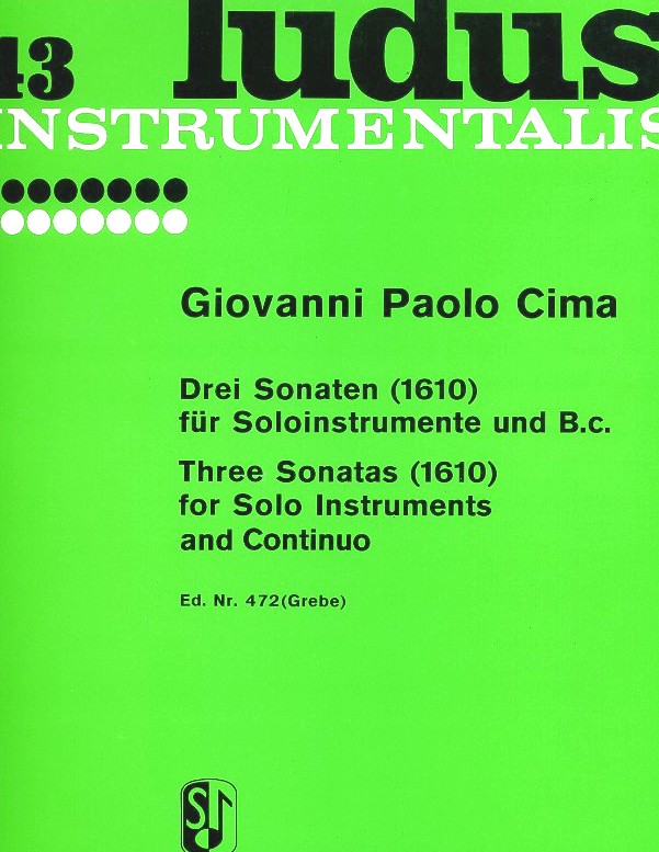G.P. Cima: Drei Sonaten fr<br>Soloinstrumente + BC