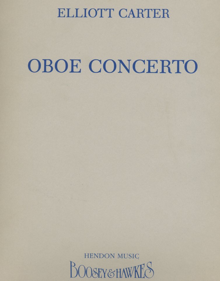 E. Carter: Konzert fr Oboe - Partitur<br>