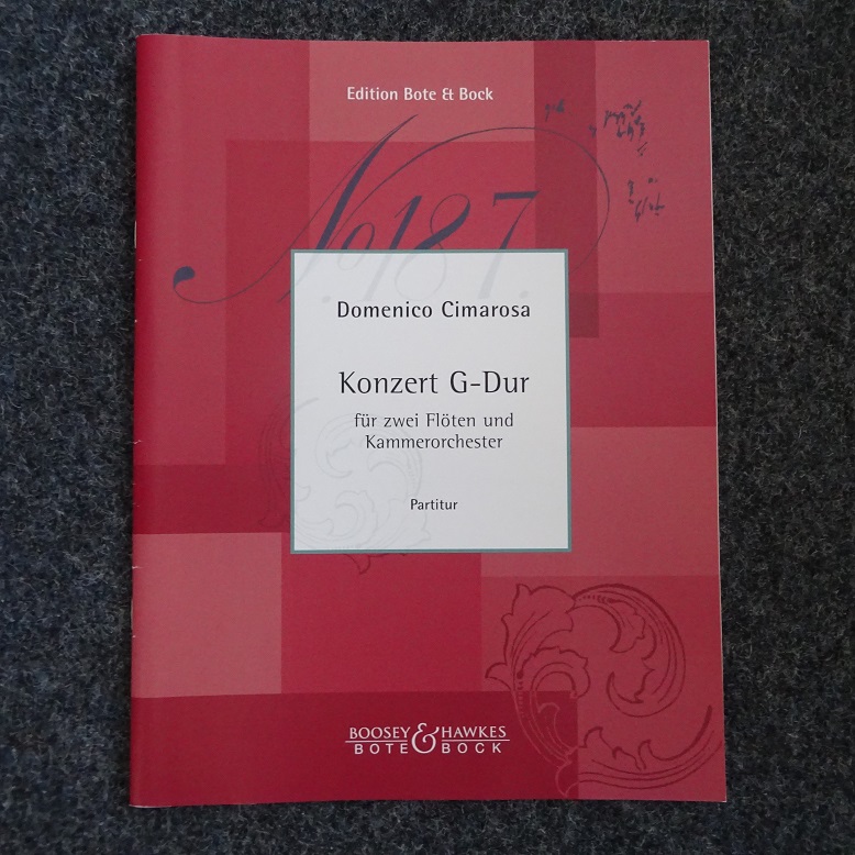 Cimarosa: Konzert G-Dur fr 2 Flten<br>(Flte+Oboe) + Streicher - Partitur