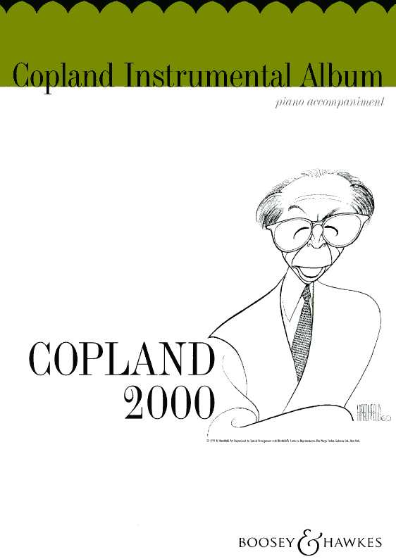 A. Copland: &acute;Copland for oboe&acute; - Stcke<br>fr Oboe + Klavier (nur Klavierstimme)