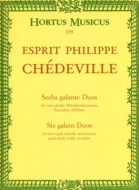 E.Ph. Chedeville: Sechs galante Duos fr<br>2 Melodieinstrumente