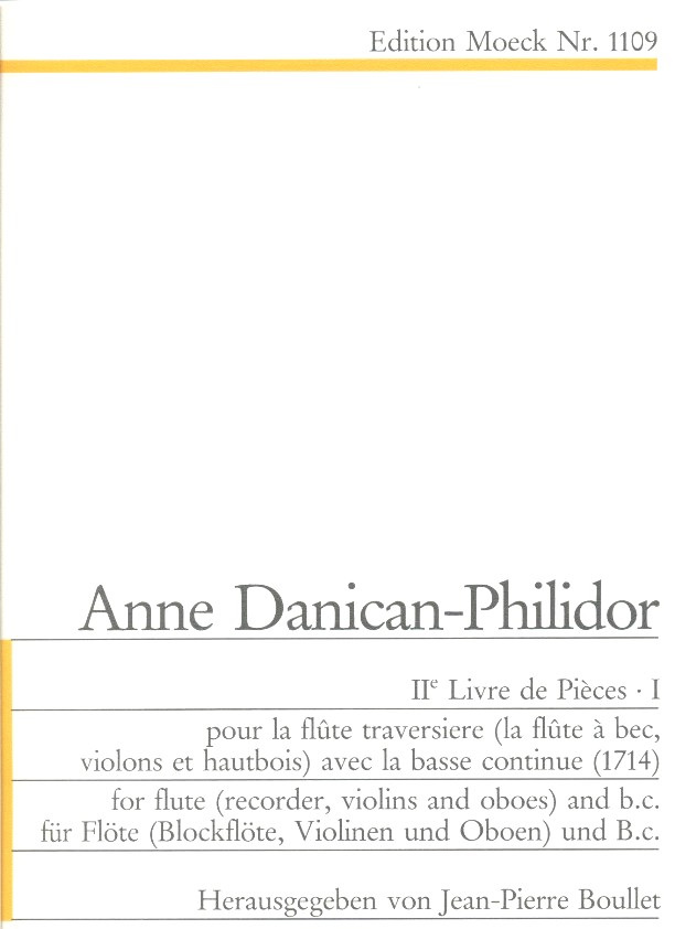 Anne Dancian-Philidor: II Livre de<br>Pices I - fr Oboe(Flte/Violine) + BC