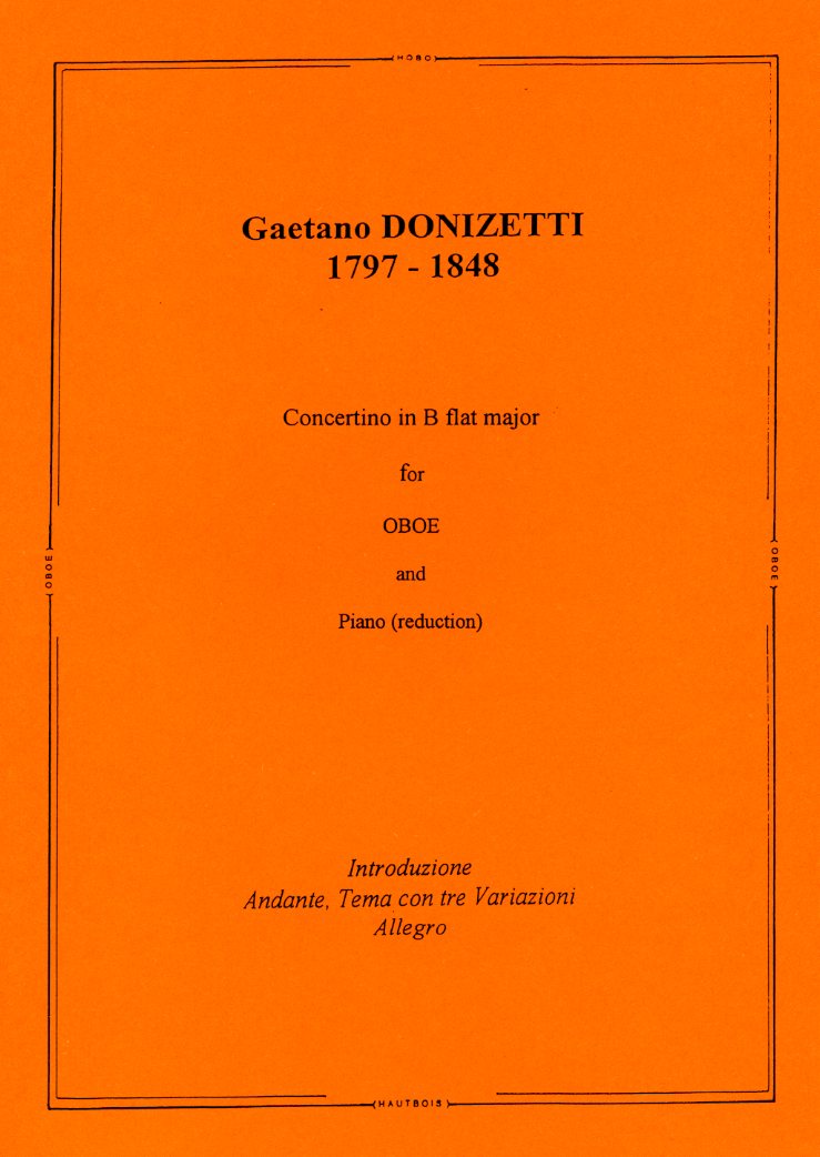 G. Donizetti(1797-1848): Concertino<br>B-Dur fr Oboe + Orch. - KA