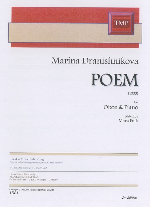 M. Dranishnikova(1929 -1994):<br>Poem (1953) - fr Oboe + Klavier