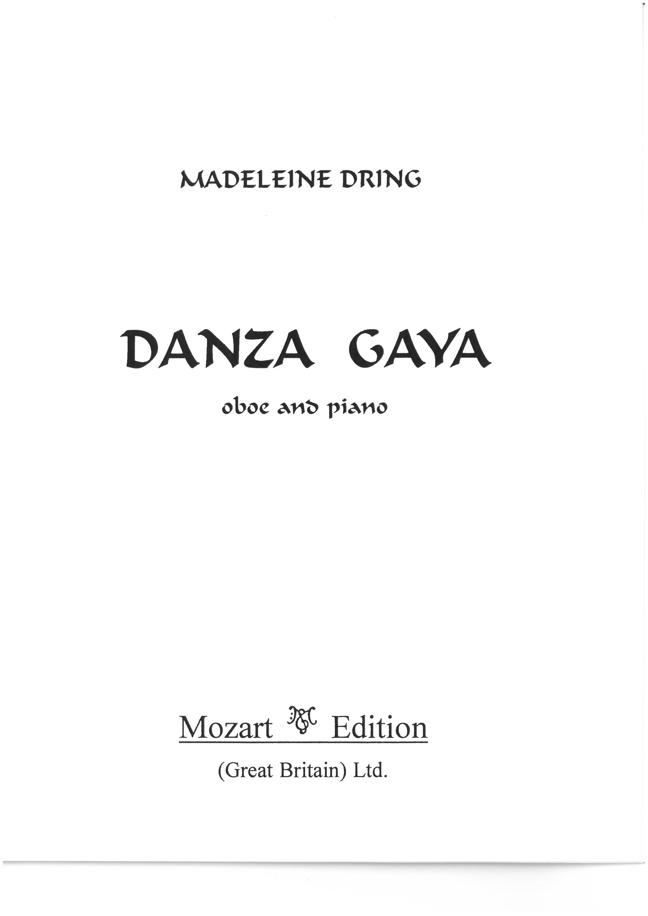 M. Dring (1923-1977): Danza Gaya<br>fr Oboe + Klavier
