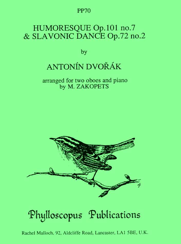 A. Dvorak: Humoresque No. 7 + slaischer<br>Tanz No.2 - fr 2 Oboen + Klavier