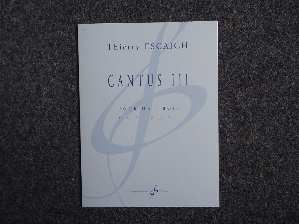 T. Escaich: Cantus III<br>für Oboe