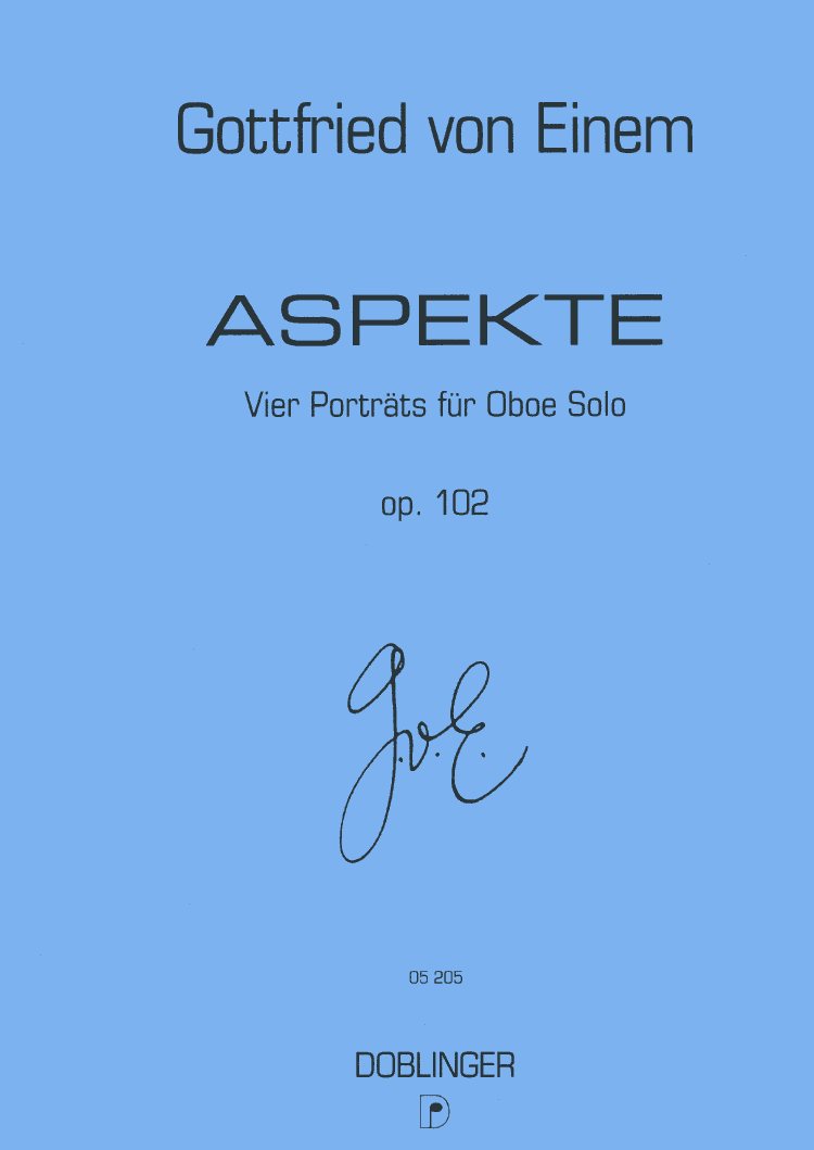 G.v. Einem(1918-96): Aspekte op. 102<br>4 Portrts fr Oboe solo (1993)