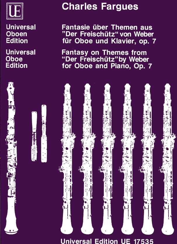 C. Fargues: Fantasie ber Themen aus<br>&acute;Der Freischtz&acute; - Oboe + Klav. op.7