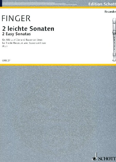 G. Finger: Zwei leichte Sonaten<br>fr Altblockflte(Oboe) + BC