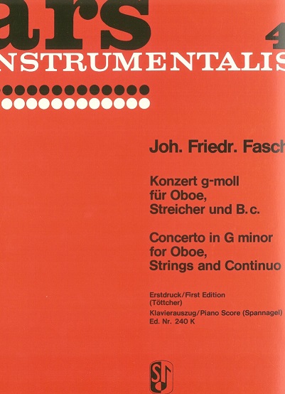 Joh.Fr. Fasch: Koncert g-moll<br>fr Oboe, Streicher + BC - KA