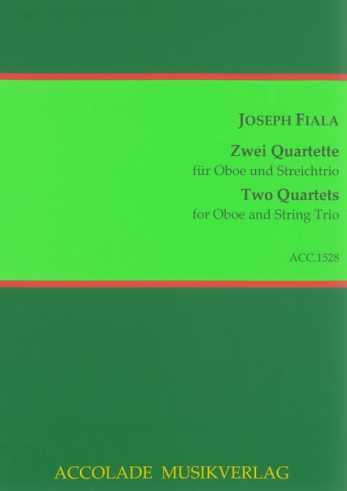 J. Fiala: 2 Oboenquartette (Es, F)<br>fr Oboe + Streichtrio  Acc