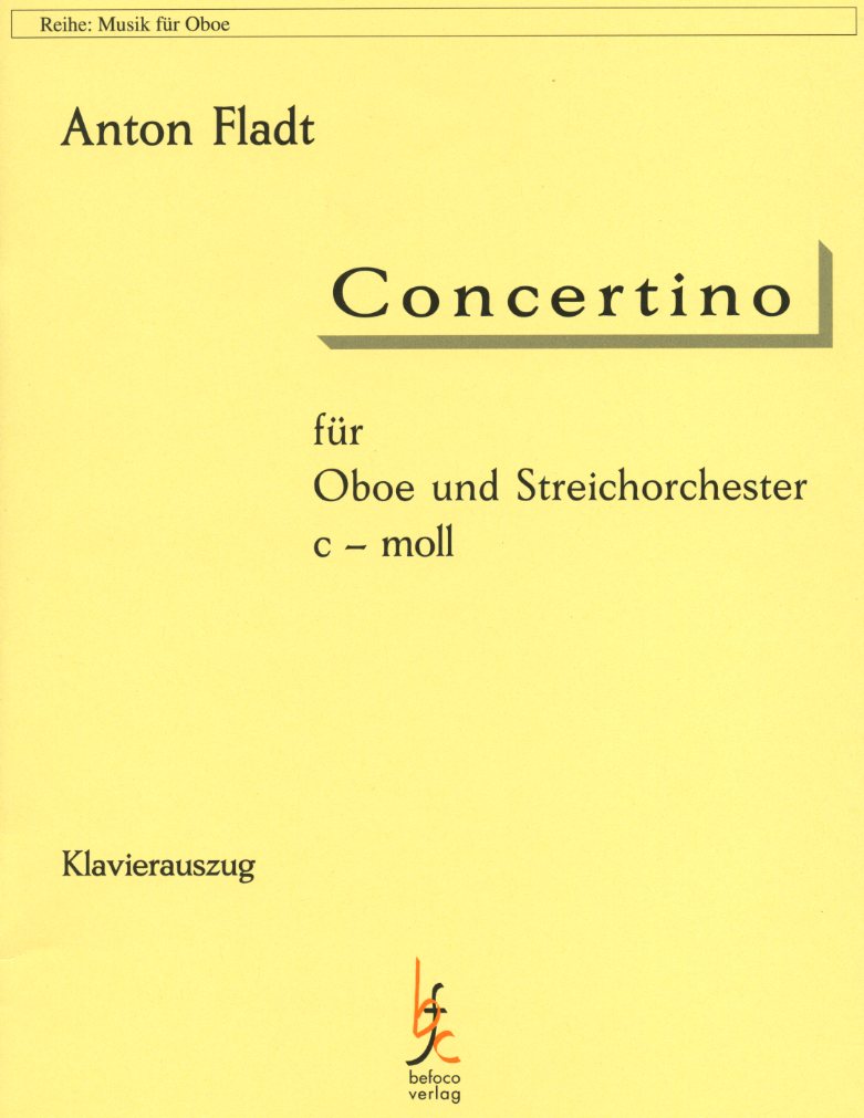 A. Fladt: Concertino c-moll<br>fr Oboe + Streicher - KA
