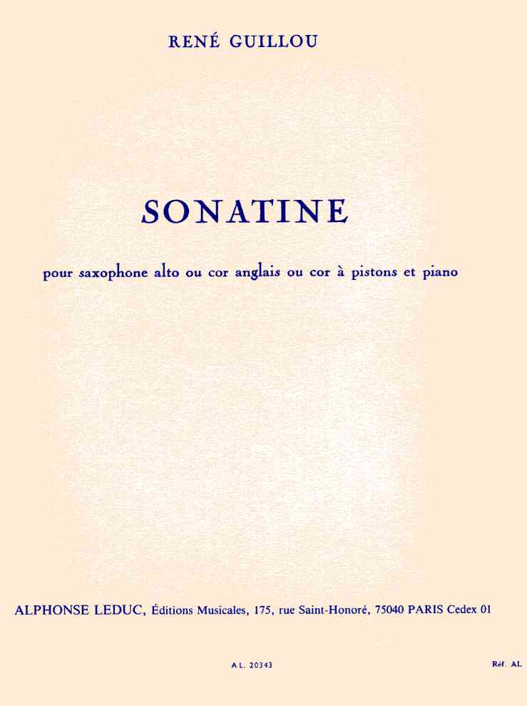 R. Guillou: Sonatine fr Engl. Horn<br>(oder Alt-Sax) + Klavier