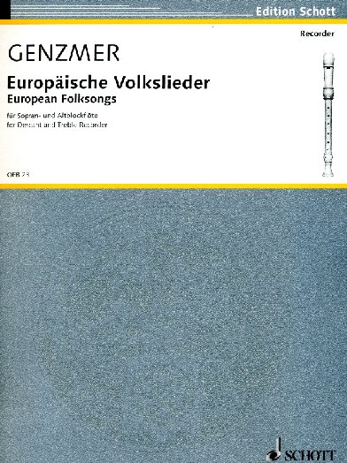 H. Genzmer: Europische Volkslieder<br>Duett fr Sopran-od. Abfl (od. Oboe)