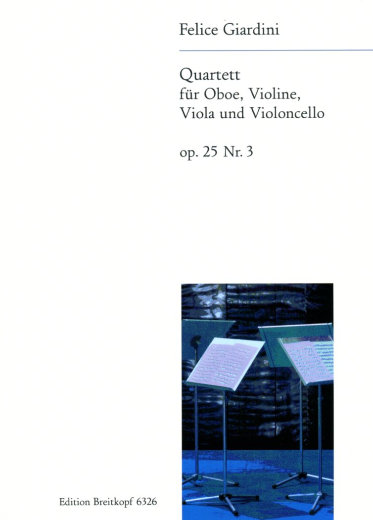 F. Giardini(1716-96): Quartett D-Dur<br>op. 25/3 fr Oboe + Streichtrio