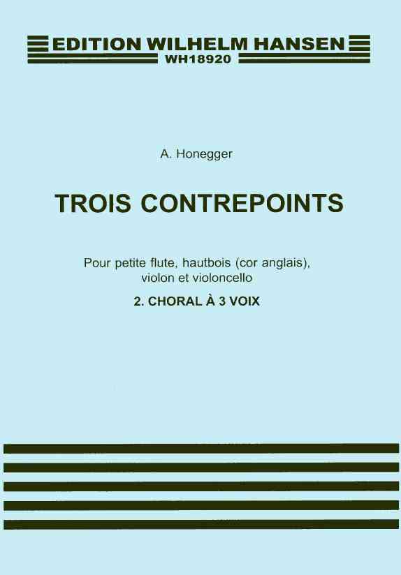A. Honegger: Trois Contrepoints no. 2<br>fr Engl. Horn, Viola, Cello