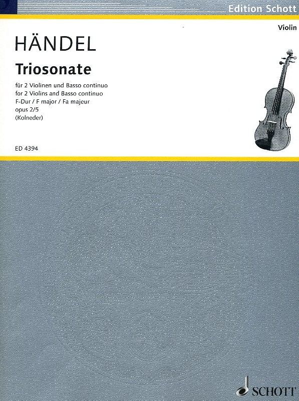 G.Fr. Hndel: Triosonate F-Dur op. 2/5<br>2 Violinen (Oboe) + BC