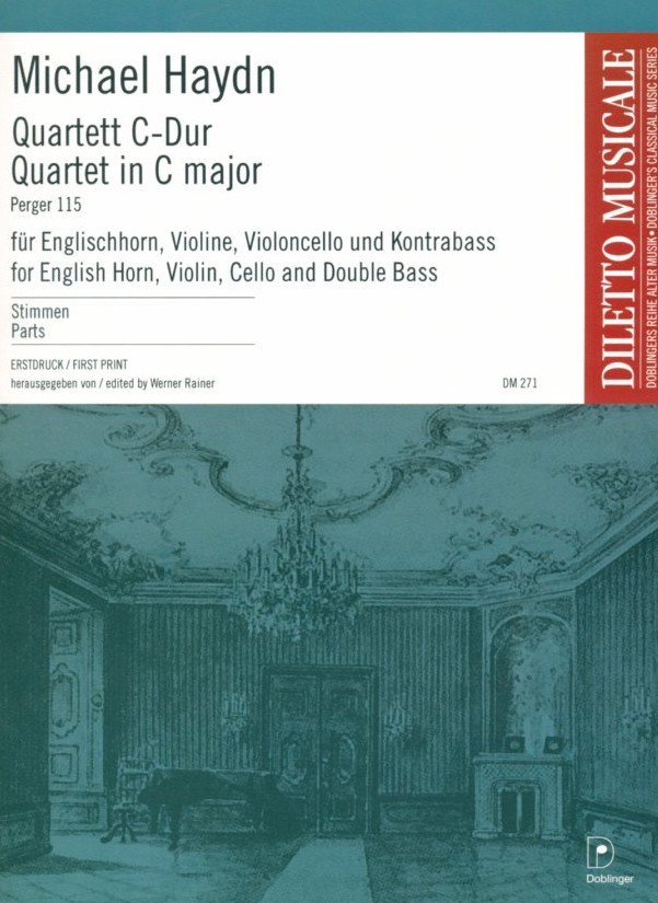 J.M. Haydn: Quartett Cur / Engl. Horn +<br>Violine, V.cello + Kontraba - Stimmen