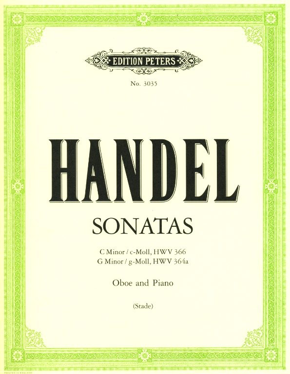 G.Fr. Hndel: 2 Sonaten c-moll + g-moll<br>HWV 364a + 366 - fr Oboe + BC -(Peters)