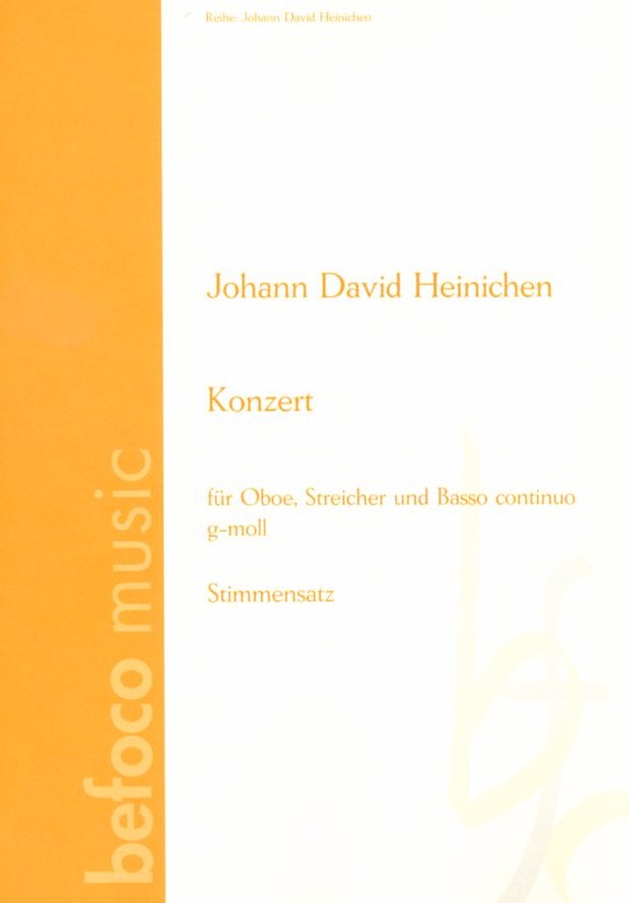 J.D. Heinichen: Konzert g-moll fr Oboe,<br>Streicher + BC - Stimmen 1.1.1.1