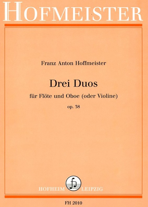 F.A. Hoffmeister: 3 Duos op. 38<br>fr Flte + Oboe