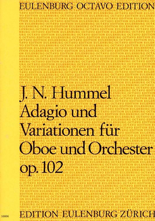 J.N. Hummel: Adagio und Variationen fr<br>Oboe + Orch. - Partitur