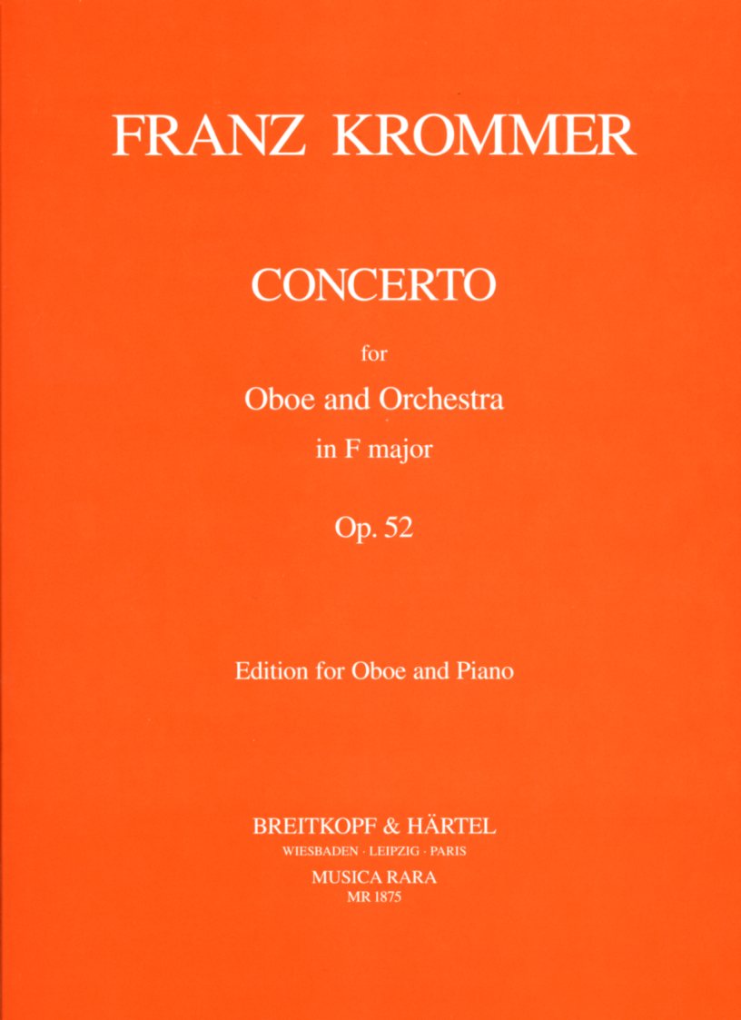 F. Krommer: Konzert F-Dur op. 52 fr<br>Oboe + Orch. - KA / Musica Rara