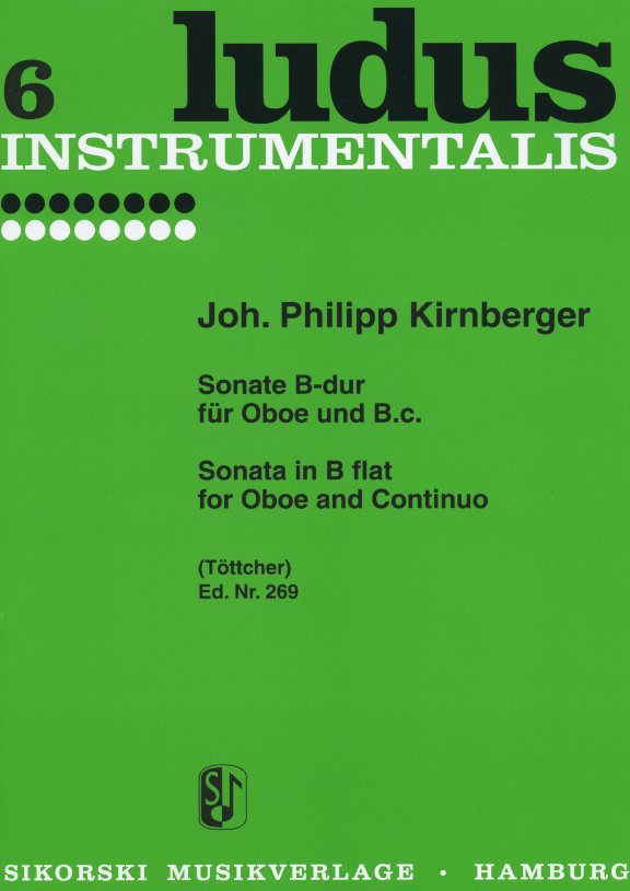Joh.Ph. Kirnberger: Sonate B-Dur<br>fr Oboe + BC - Sikorski