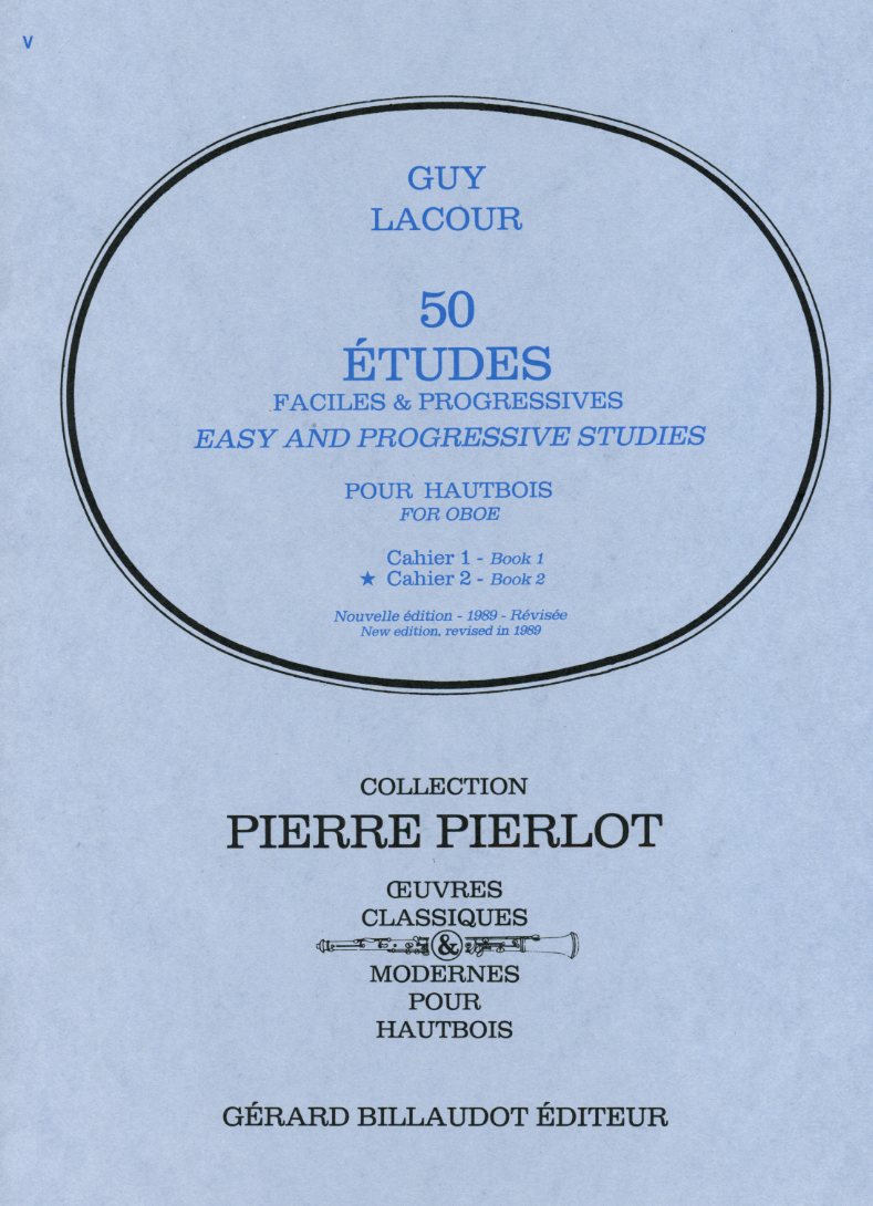 G. Lacour: 50 Etudes Faciles et<br>Progressives fr Oboe - Vol. 2