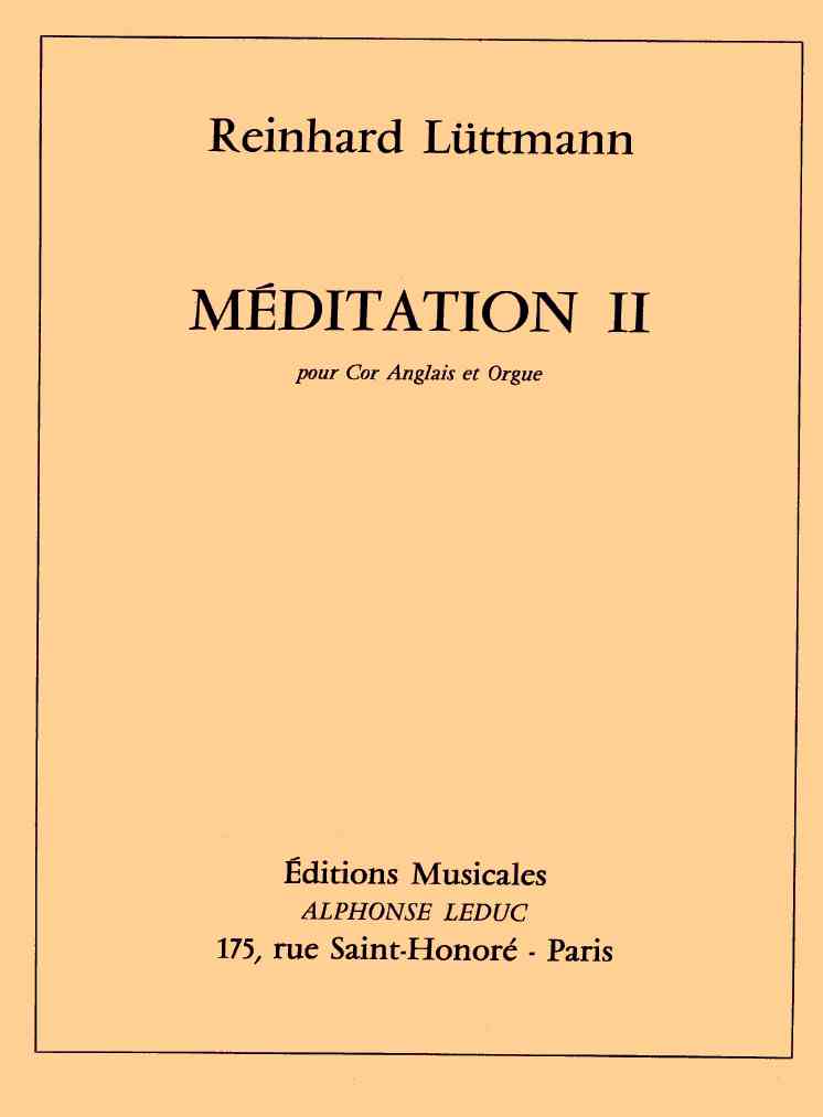 R. Lttmann: Meditation II fr<br>Engl. Horn und Orgel