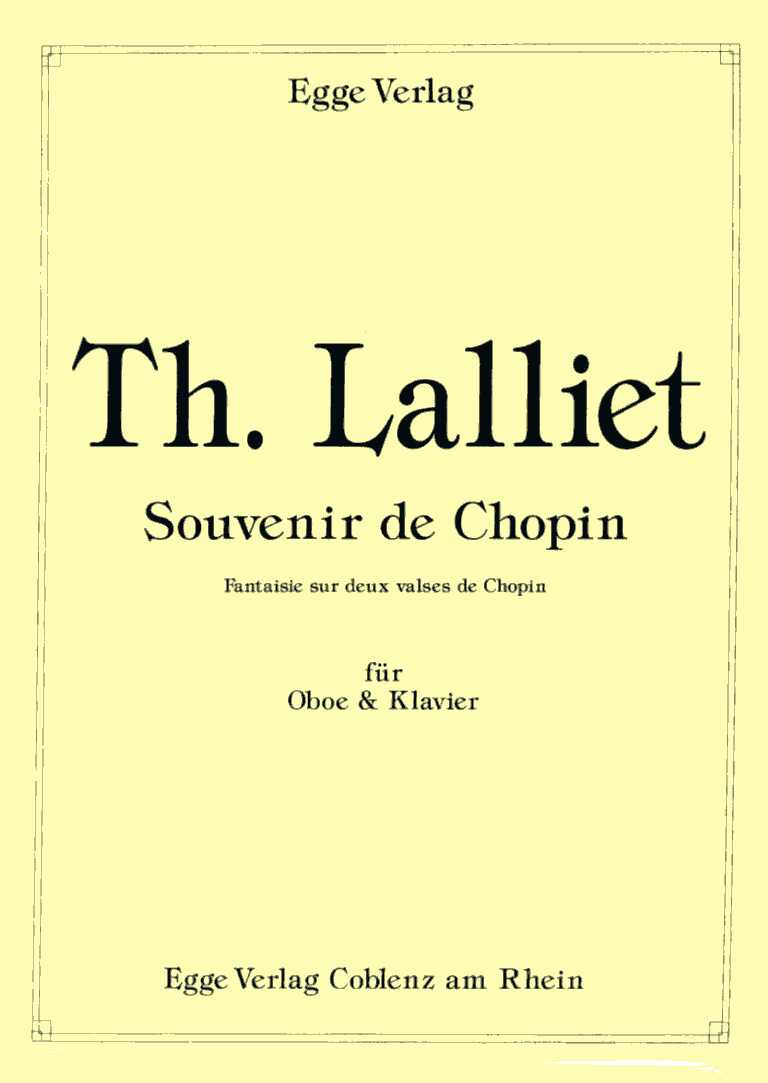 T. Lalliet(1837-92): Souvenir de Chopin<br>fr Oboe + Klavier