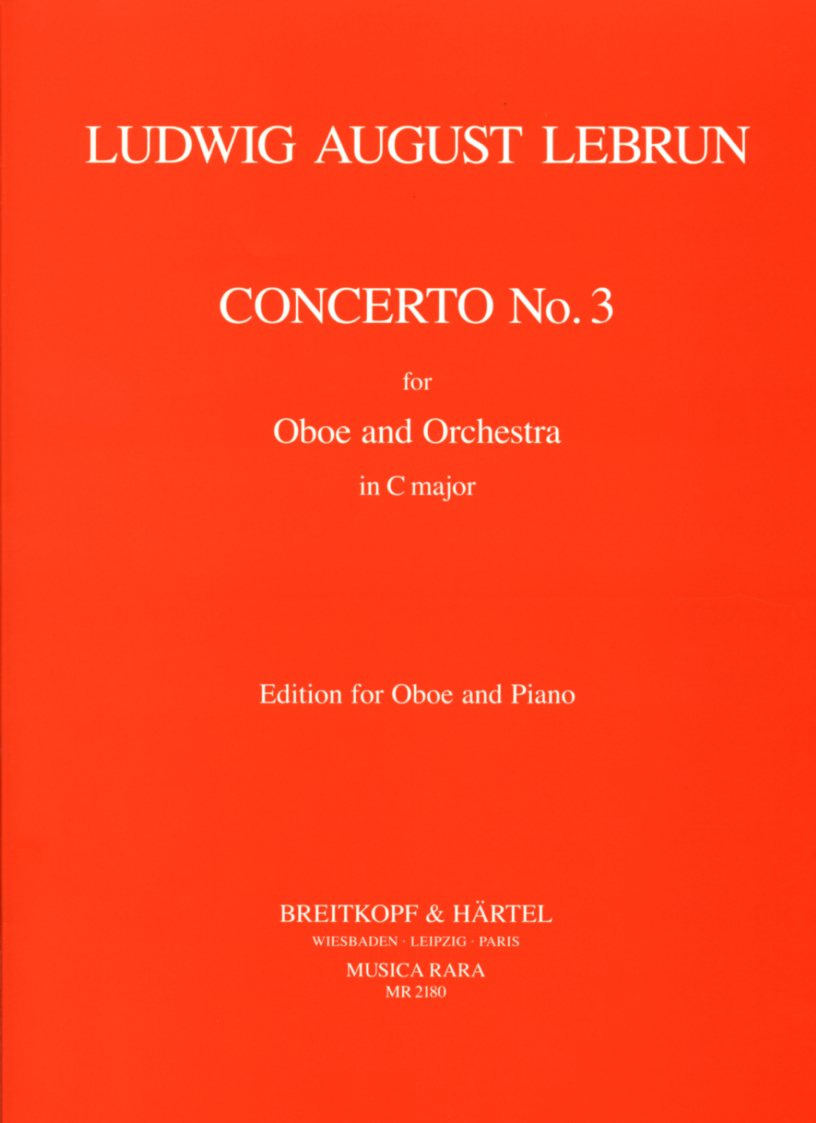 Lebrun: Konzert No. 3 C-Dur fr Oboe<br>+ Orchester - KA